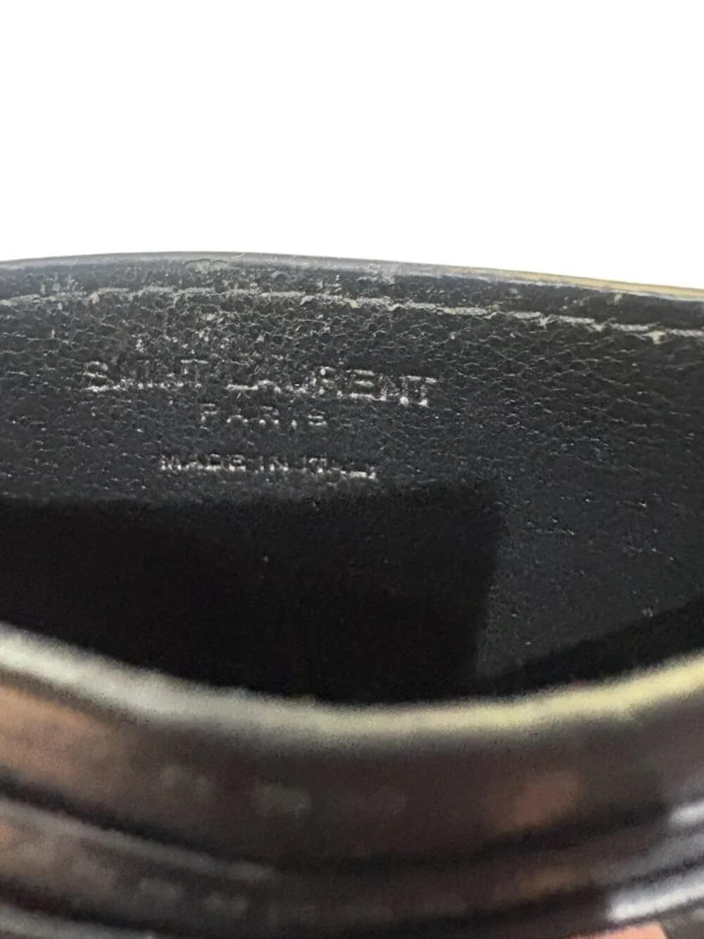 Saint Laurent Patent Leather Card Holder in Black